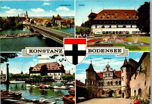 51668 - Deutschland - Konstanz , Bodensee , Konzil , Rathaus , Gondelhafen - gelaufen 1967