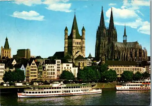 51670 - Deutschland - Köln , Rheinufer mit St. Martin und Dom - gelaufen 1992