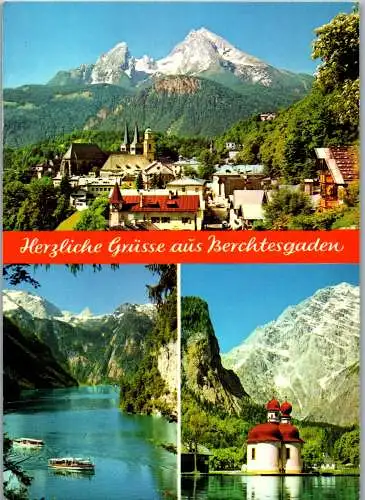 51678 - Deutschland - Berchtesgaden , Berchtesgadener Land , Mehrbildkarte - gelaufen 1981