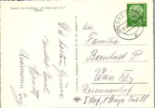 51697 - Deutschland - Passau , Mehrbildkarte - gelaufen 1955