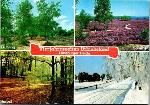 51730 - Deutschland - Lüneburger Heide , Vier Jahreszeiten , Mehrbildkarte - gelaufen 1983