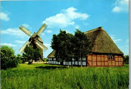 51746 - Deutschland - Kiel , Rammsee , Freilichtmuseum , Bockmühle , Haus Storm - gelaufen 1973