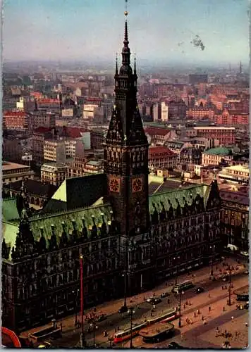 51758 - Deutschland - Hamburg , Rathaus - gelaufen 1961