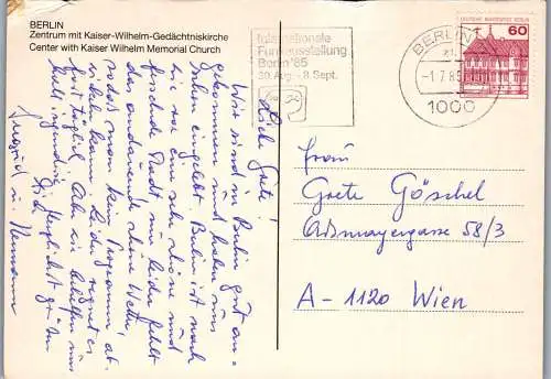 51795 - Deutschland - Berlin , Zentrum mit Kaiser Wilhelm Gedächtniskirche - gelaufen 1985