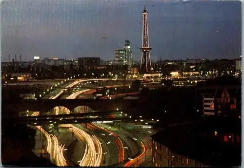 51807 - Deutschland - Berlin , Stadtautobahn mit Funkturm - gelaufen 1979