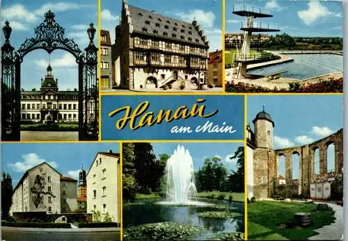 51816 - Deutschland - Hanau , am Main , Mehrbildkarte - gelaufen 1966