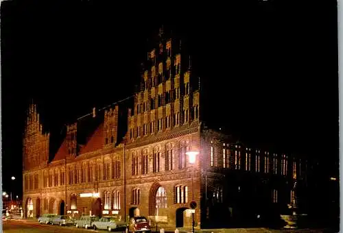 51818 - Deutschland - Hannover , Das Alte Rathaus bei Nacht - gelaufen 1978