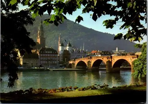 51821 - Deutschland - Heidelberg , Blick auf Brücke und Altstadt - gelaufen 1981