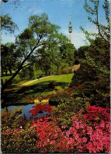 51835 - Deutschland - Dortmund , Westfalenpark , Ausblick vom Japangarten - gelaufen