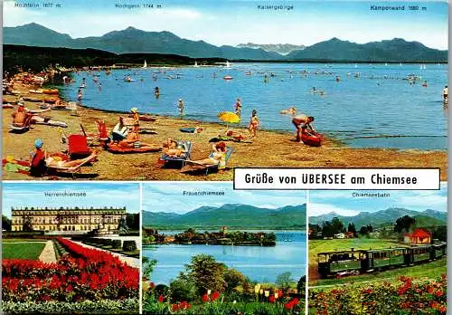 51837 - Deutschland - Chiemsee , Übersee Feldwies , Mehrbildkarte - gelaufen 1983