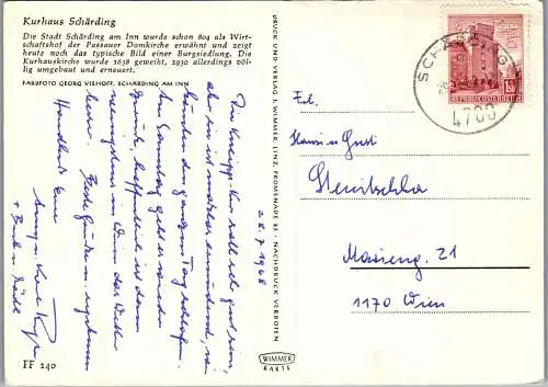 51857 - Oberösterreich - Schärding , Ansicht - gelaufen 1968