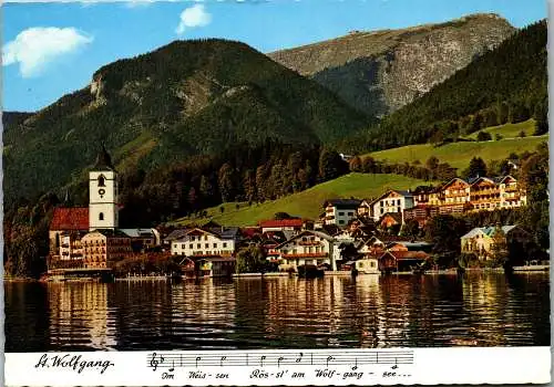 51861 - Oberösterreich - St. Wolfgang , Panorama mit Schafberg - gelaufen