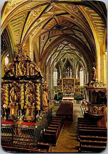 51867 - Oberösterreich - St. Wolfgang , Kirchenschiff , Altar , St. Wilfgang am See - gelaufen 1981