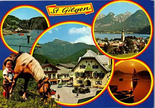 51874 - Salzburg - St. Gilgen , am Wolfgangsee , Mehrbildkarte - gelaufen