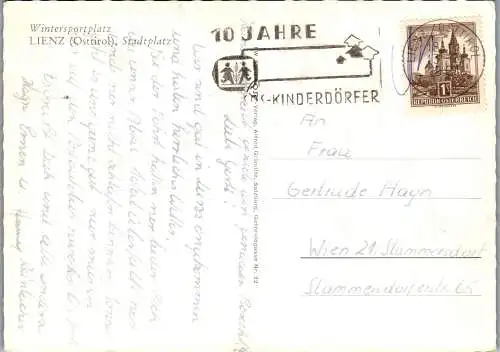 51900 - Tirol - Lienz , Stadtplatz , Winter - gelaufen 1961