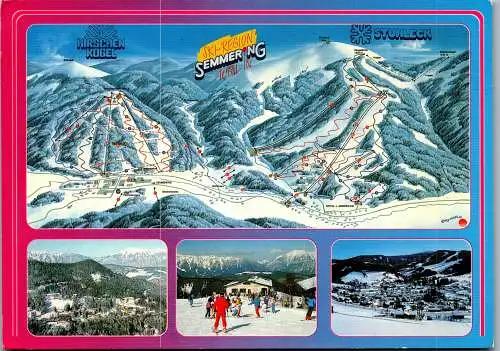 51922 - Niederösterreich - Semmering , Hirschenkogel , Stuhleck , Winter , Ski - gelaufen 1993