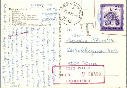 51926 - Niederösterreich - Rax , Mehrbildkarte - gelaufen 1978