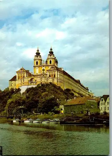 51936 - Niederösterreich - Melk , Stift Melk von Westen - gelaufen 1982