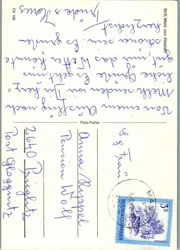 51936 - Niederösterreich - Melk , Stift Melk von Westen - gelaufen 1982
