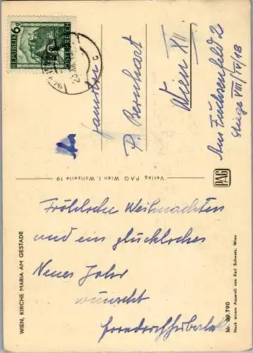 51968 - Wien - Vienna , Kirche Maria am Gestade - gelaufen