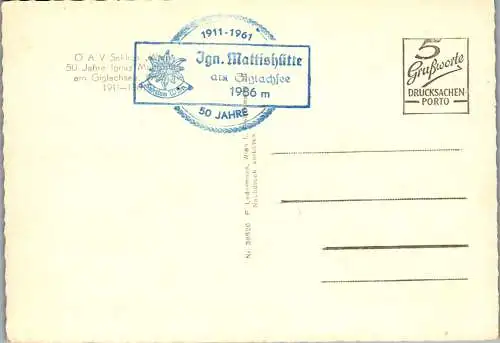 51986 - Steiermark - Schladming , am Giglachsee , Ignaz Mattis Hütte , Ignaz Mattishütte - nicht gelaufen