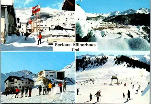 51991 - Tirol - Serfaus , Kölnerhaus , Winter , Mehrbildkarte - gelaufen 1977