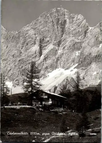 52015 - Steiermark - Schladming , Türlwandhütte gegen Dachstein - gelaufen 1965