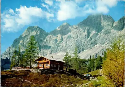 52017 - Steiermark - Schladming , Türlwandhütte mit Dachstein Südwänden - gelaufen 1967