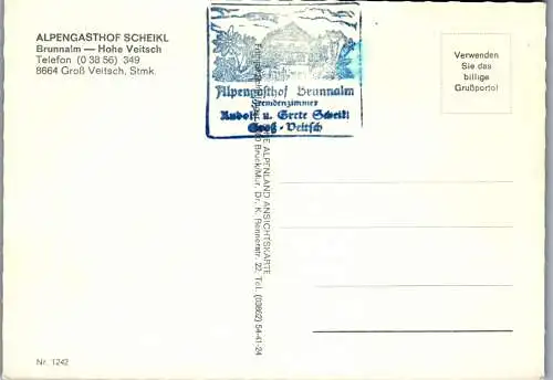 52025 - Steiermark - Groß Veitsch , Brunnalm , Gasthof Scheikl , Hohe Veitsch - nicht gelaufen