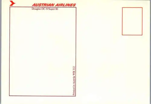 52029 - Flugzeug - Austrian Airlines , Douglas DC 9 / Super 80 - nicht gelaufen