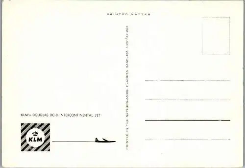 52036 - Flugzeug - KLM , Douglas DC 8 , Intercontinental Jet , Royal Dutch Airlines - nicht gelaufen