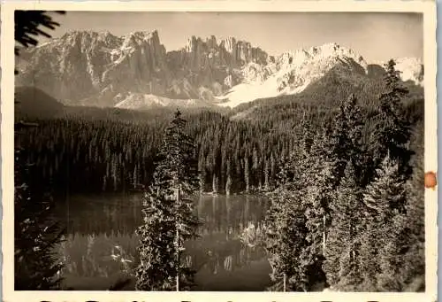 52043 - Italien - Karersee , Lago di Carezza , Col Latemar - gelaufen 1952