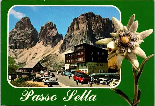 52051 - Italien - Dolomiti , Passo Sella , Torri del Sella , Albergo Maria Flora , Sassolungo - gelaufen