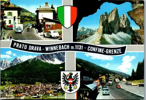 52053 - Italien - Dolomiti , Prato Drava , Confine , Winnebach Grenze , Tre Cime di Lavaredo - nicht gelaufen