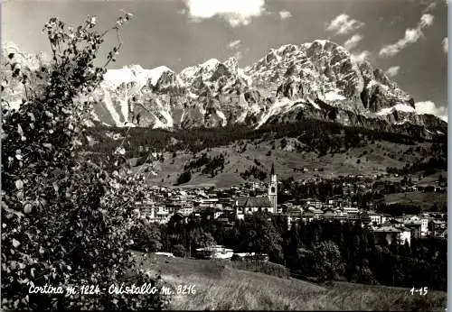 52071 - Italien - Cortina d'Ampezzo , Cristallo - gelaufen 1960