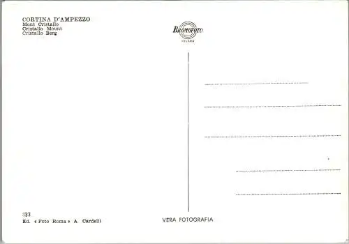 52072 - Italien - Cortina d'Ampezzo , Panorama e Monte Cristallo - nicht gelaufen