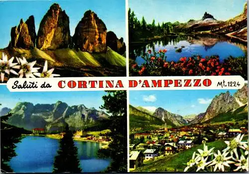 52075 - Italien - Cortina d'Ampezzo , Mehrbildkarte - gelaufen 1990