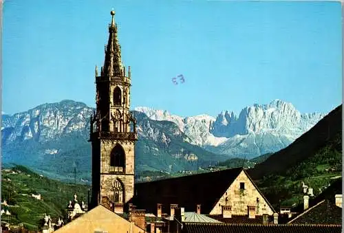 52083 - Italien - Bozen , Torre del Duomo verso il Catinaccio - gelaufen 1976