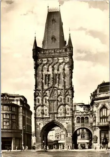 52094 - Tschechien - Prag , Praha , Prasna brana , Pulverturm - gelaufen