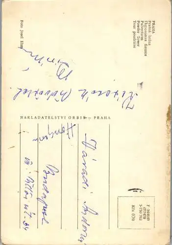 52094 - Tschechien - Prag , Praha , Prasna brana , Pulverturm - gelaufen