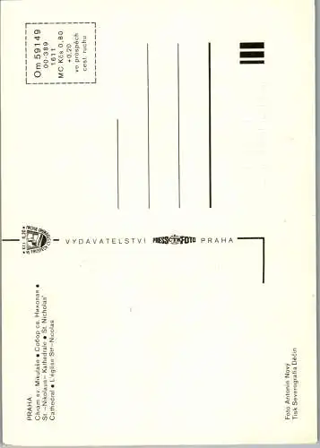 52102 - Tschechien - Prag , Praha , Chram sv. Mikulase - nicht gelaufen