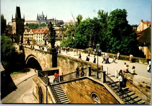 52107 - Tschechien - Prag , Praha , Hradcany a Karluv most - gelaufen 1984