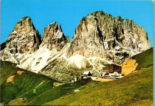 52118 - Italien - Dolomiti , Passo Sella , Albergo Maria Flora , Sassolungo , Sellajoch - gelaufen 1984