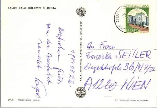 52120 - Italien - Dolomiti , Dolomiti di Brenta - gelaufen 1984