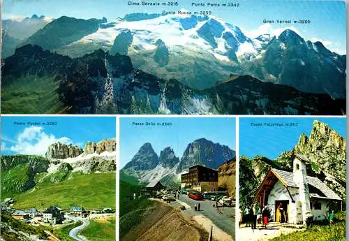 52140 - Italien - Dolomiti , Passo Pordoi , Passo Sella , Passo Falzarego , Punta Rocca , Gran Vernel - gelaufen