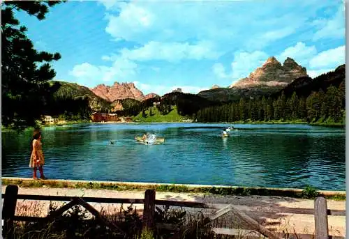 52143 - Italien - Dolomiti , Lago di Misurina - gelaufen 1970