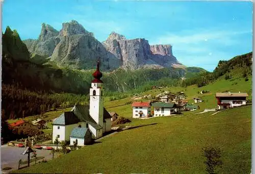 52148 - Italien - Dolomiti , Alta val Badia , Colfosco verso Gruppo Sella , Kolfuschg - gelaufen 1973