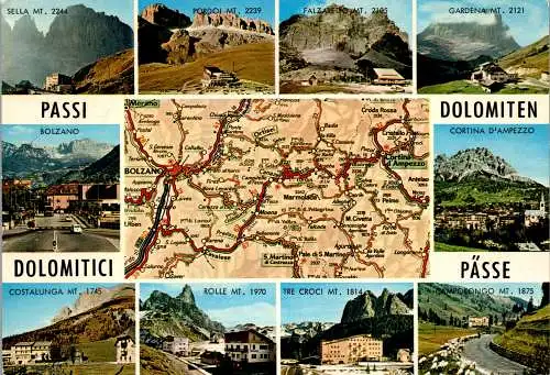 52155 - Italien - Dolomiti , Passi Dolomitici , Carta Aotomobilistica - gelaufen 1984