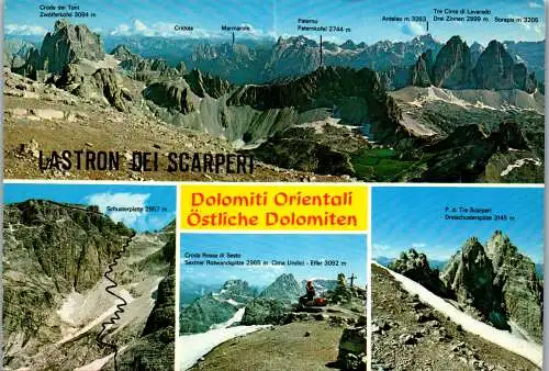 52157 - Italien - Dolomiti , Schusterplatte , Croda Rossa di Sesto , Lastron die Scarperi - gelaufen 1981