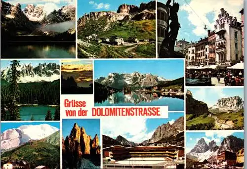 52158 - Italien - Dolomiti , Dolomitenstrasse , Mehrbildkarte - nicht gelaufen